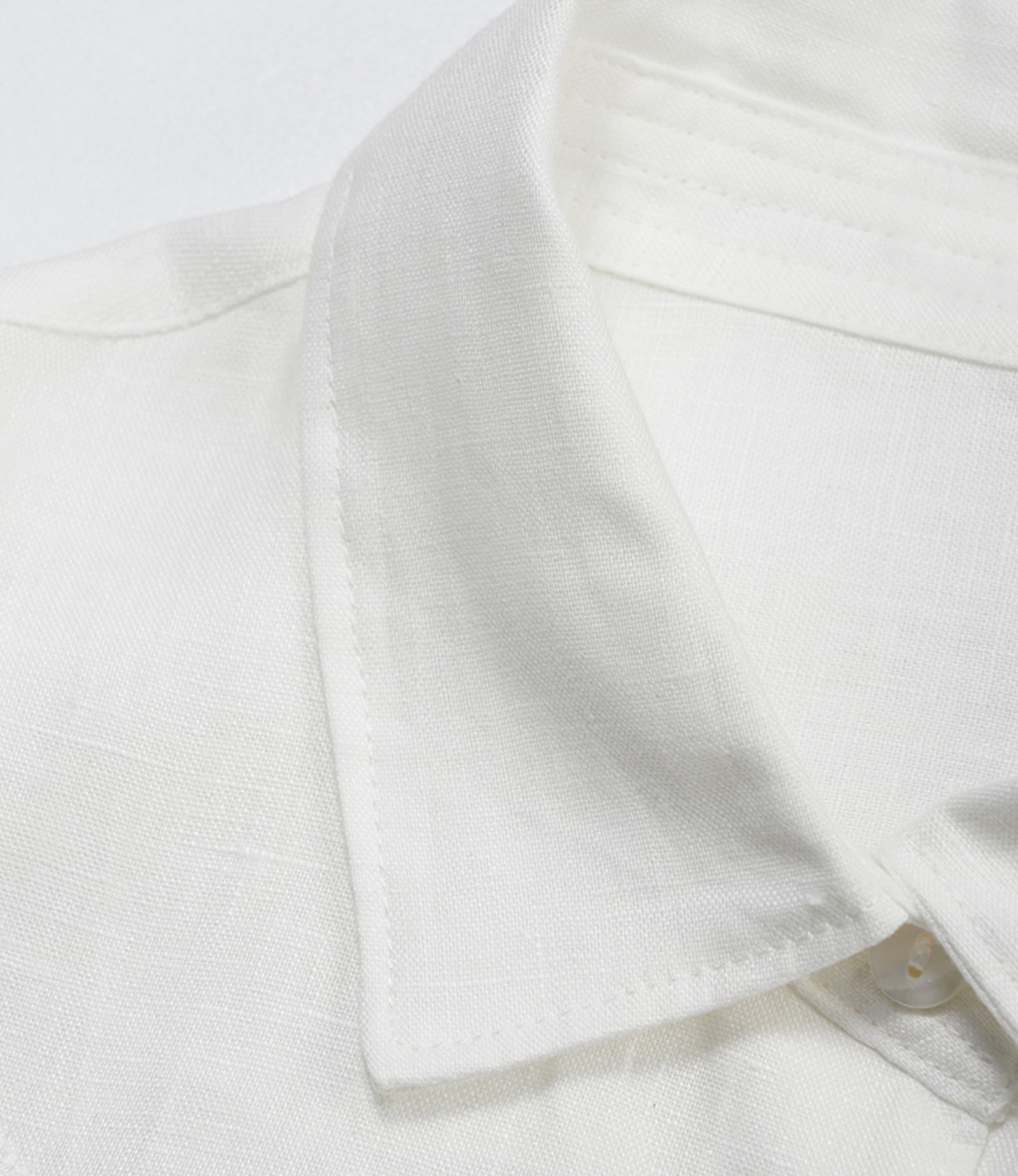Embroidered Linen Shirt in Soft White - WHITE