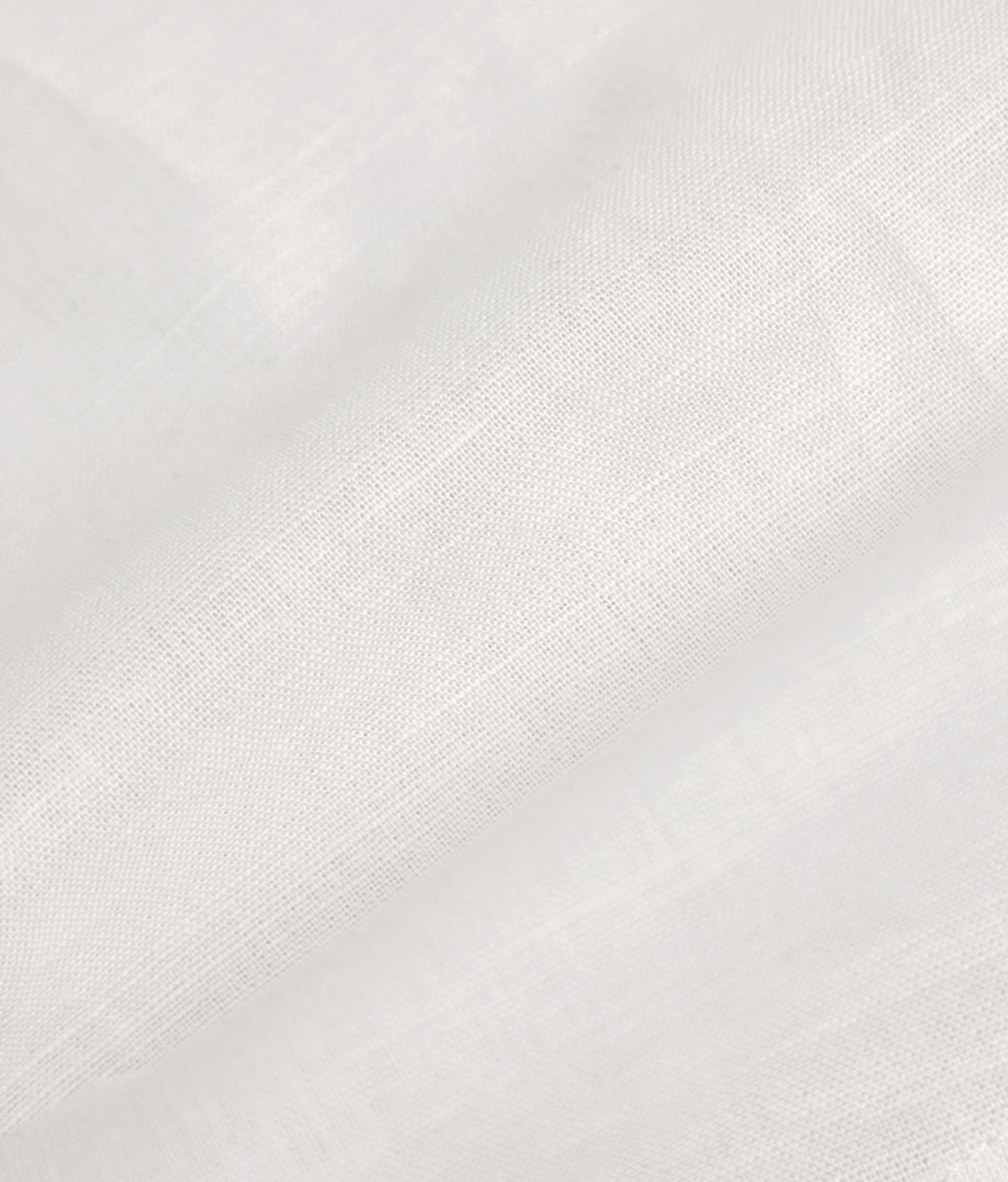 V-Neck Linen Top in Sheer White