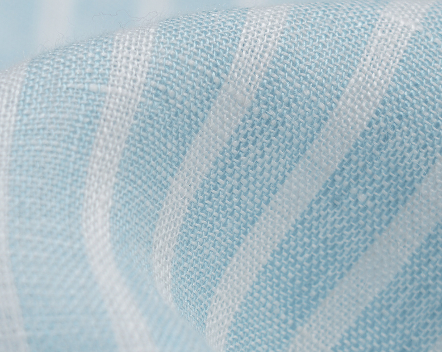 Striped Linen Shirt in Sky Blue
